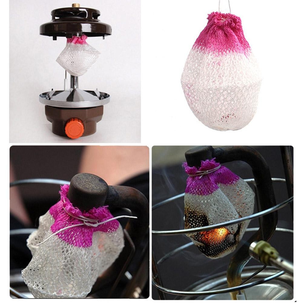10Pcs Gauze Mesh Camping Gas Lantern Mantles Non-Radioactive Outdoor Light Non-Polluting Lamp Safe T