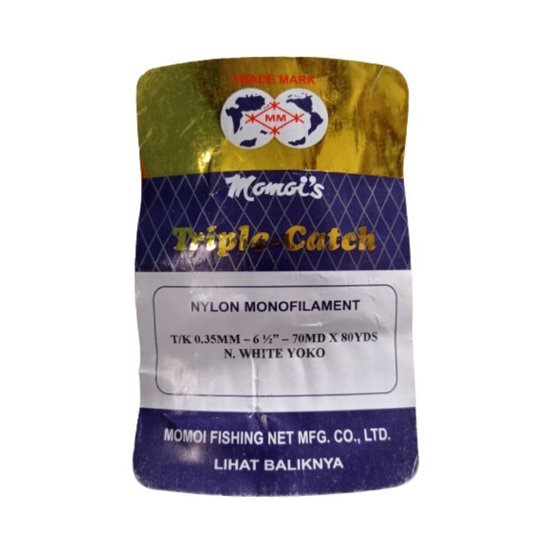 JARING IKAN SENAR 0.35 6½ 70/80 YOKO MOMOI JARING IKAN BAWAL IKAN KAKAP JARING KUALITAS PREMIUM MOMO