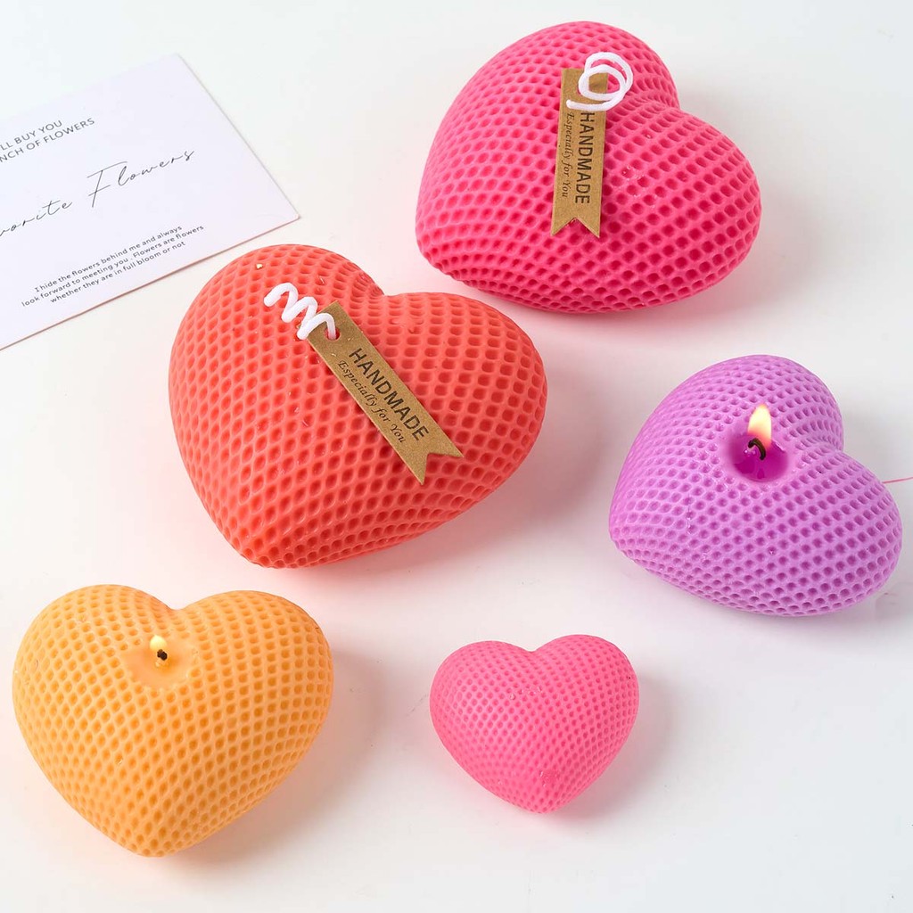 

3D Woven Love Silicone Candle Mold DIY Heart Shaped Aromath Soap Molds Plaster Resin Craft Making Home Art Gifts