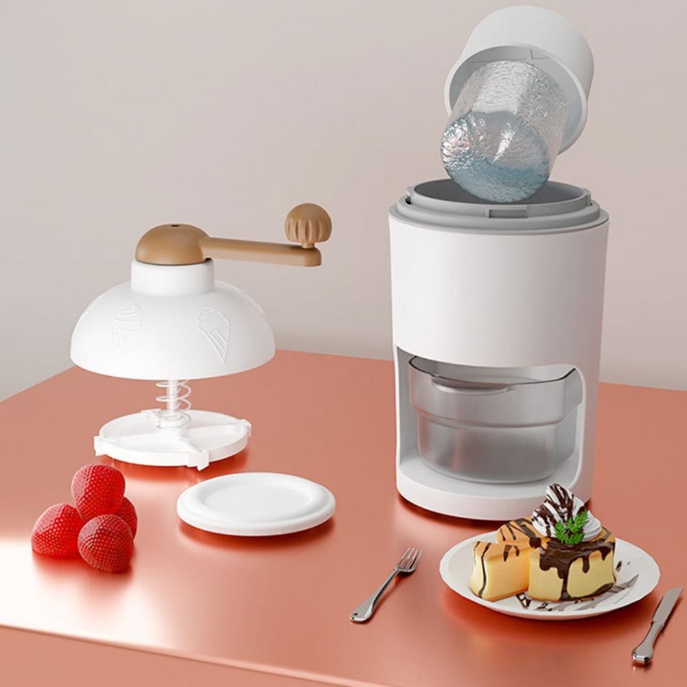 Ice Cream Maker Compact Shaved Ice Machine with Sharp Blade Portable Snow Cone Maker for Easy Ice Cr