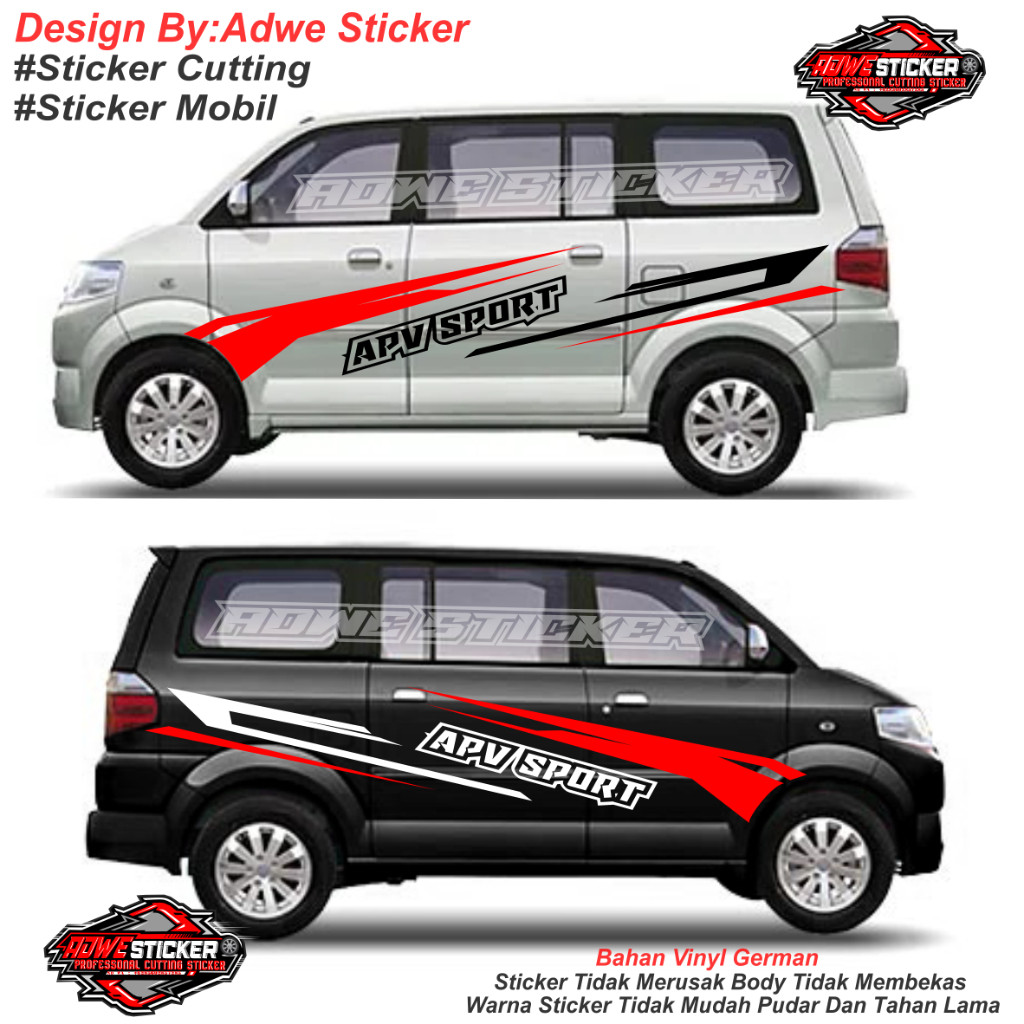 PROMO STIKER STICKER MOBIL APV STIKER APV STRIPE APV LIST APV KEREN