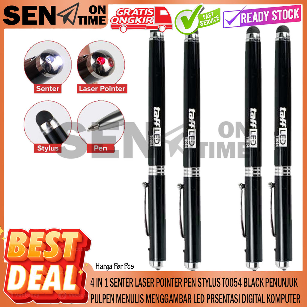 

Pen Stylus Perangkat Touchscreen Panjang 14 Cm Penunjuk Presentasi Objek Pena Pulpen 4 In Senter Laser Pointer T0054 Gelap Menulis Menggambar Mengoperasikan Multifungsi Praktis Black Hitam Led Menerangin Area