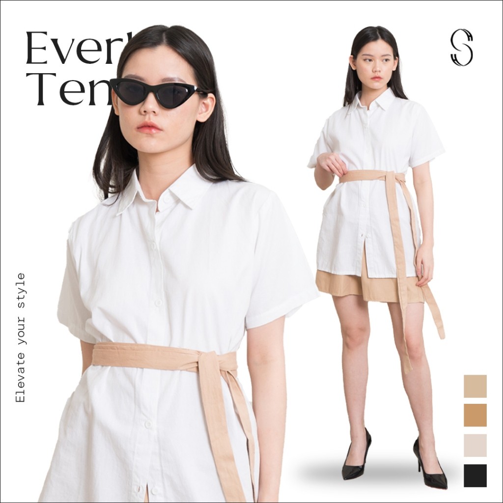 ClassyOutfit Everly Tennis Blouse Kemeja Wanita