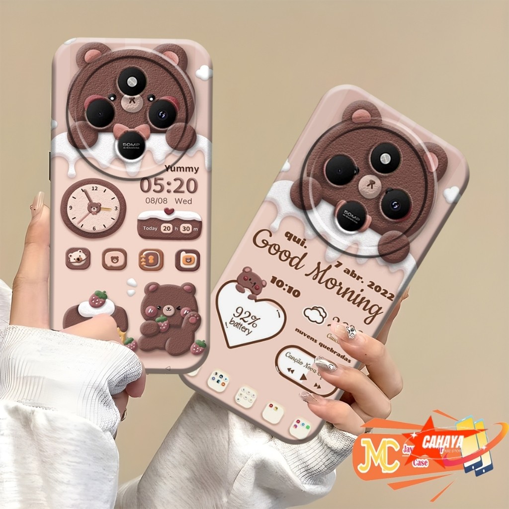 SOFTCASE poco c75 / redmi 14c / redmi 13c / redmi c65 motif Bear Lucu- Case Cewek - Case poco - Case