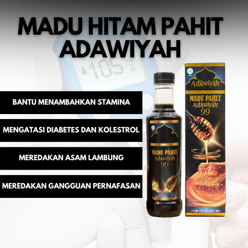 

MADU HITAM PAHIT ADAWIYAH 99 | Mengobati diabetes Mengobati gangguan pada lambung Mengobati tipes