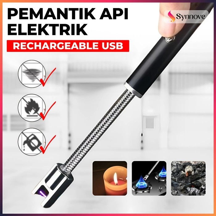 Pemantik Api Elektrik USB Rechargeable Pemantik Api Kompor Gas Pemantik Kompor Portable Korek Kompor