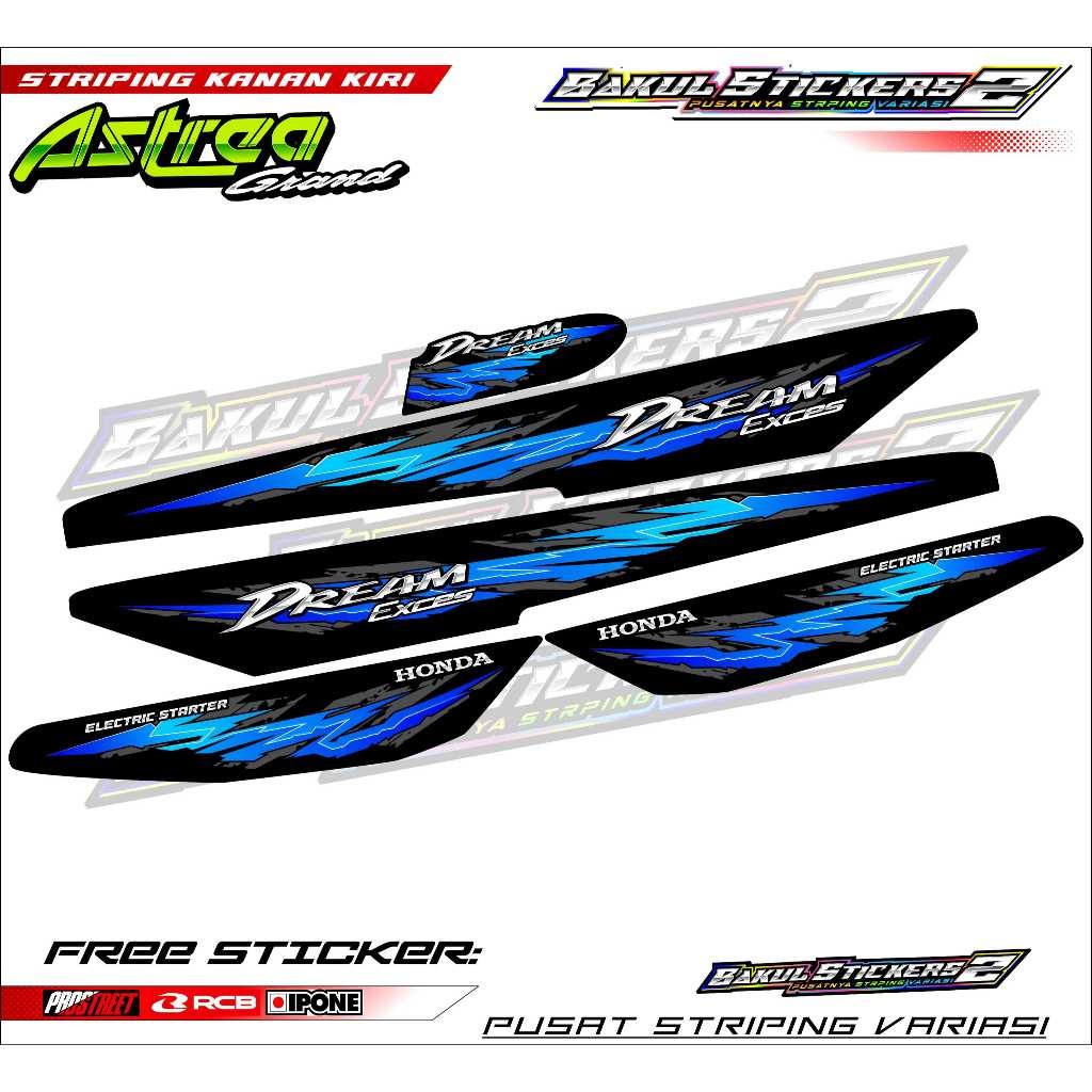 Striping Variasi Honda Astrea Grand / Sticker List Variasi Motor Honda Astrea Grand