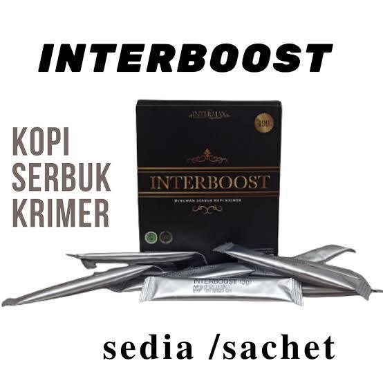 

INTERBOOST 1 BOX ISI 10 SACHET MINUMAN SERBUK KOPI KRIMER ORIGINAL INTERMAX