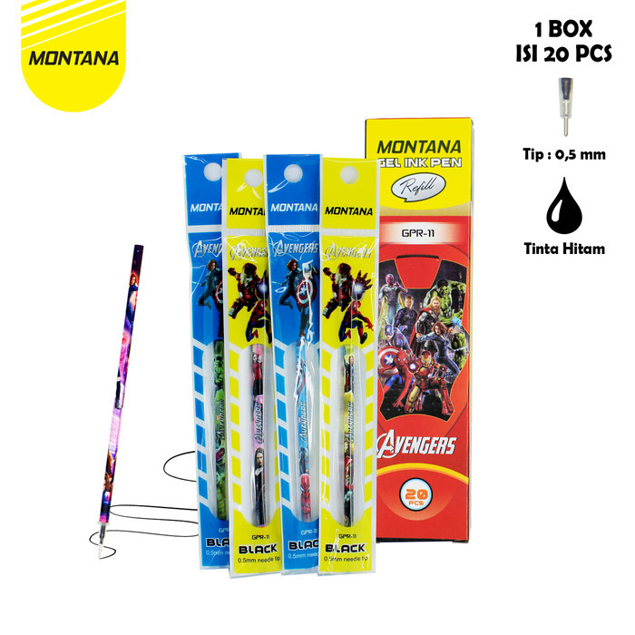 

Gel Pen Refill / Isi Pulpen Montana GPR-11 / 0.5 mm / 1 BOX 20 SET