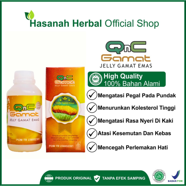 

Obat Herbal Penurun Kolesterol Kolestrol Tinggi QnC Jelly Gamat