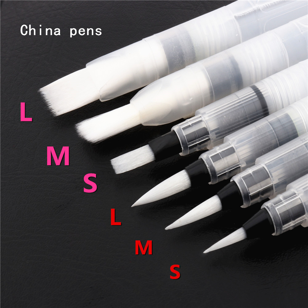 

Portable paint S/M/L Watercolor Brush Calligraphy Painting Tool Refillable Ink Pen Art Paint Brush pen painting Art Markers
