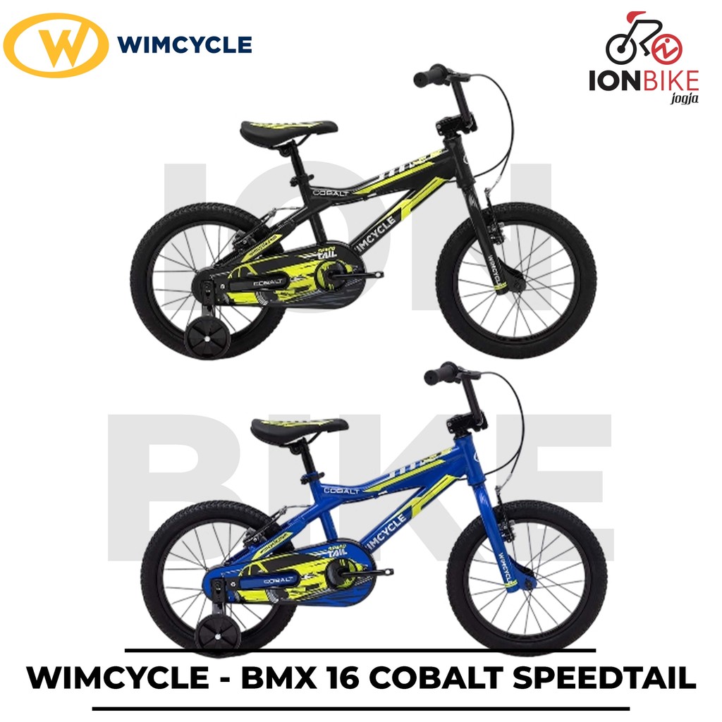 BMX 16 Wimcycle Cobalt Speedtail Sepeda Anak Cowok Speed Tail Terbaru Tebal Awet Ringan Murah Crosse