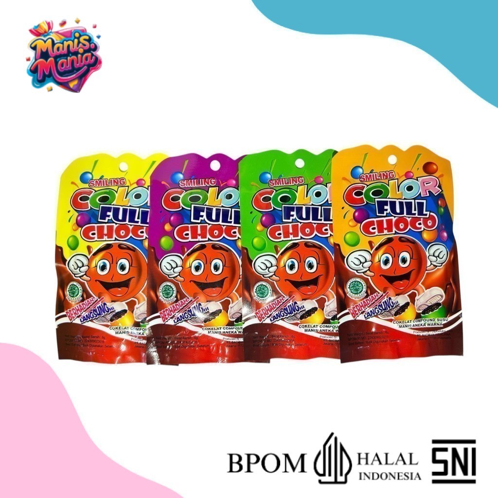 

Manis.Mania 《HALAL》Permen Smling Colour Candy Smiling Colour Coklat Smling Colour Candy Permen Anak