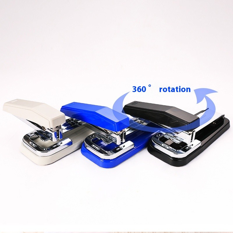 

50 Sheets Paper Binding Machine Smooth Stapling Deli Rotary Stapler 24/6 Rotatable Stapling School Office Bookbinding Supply