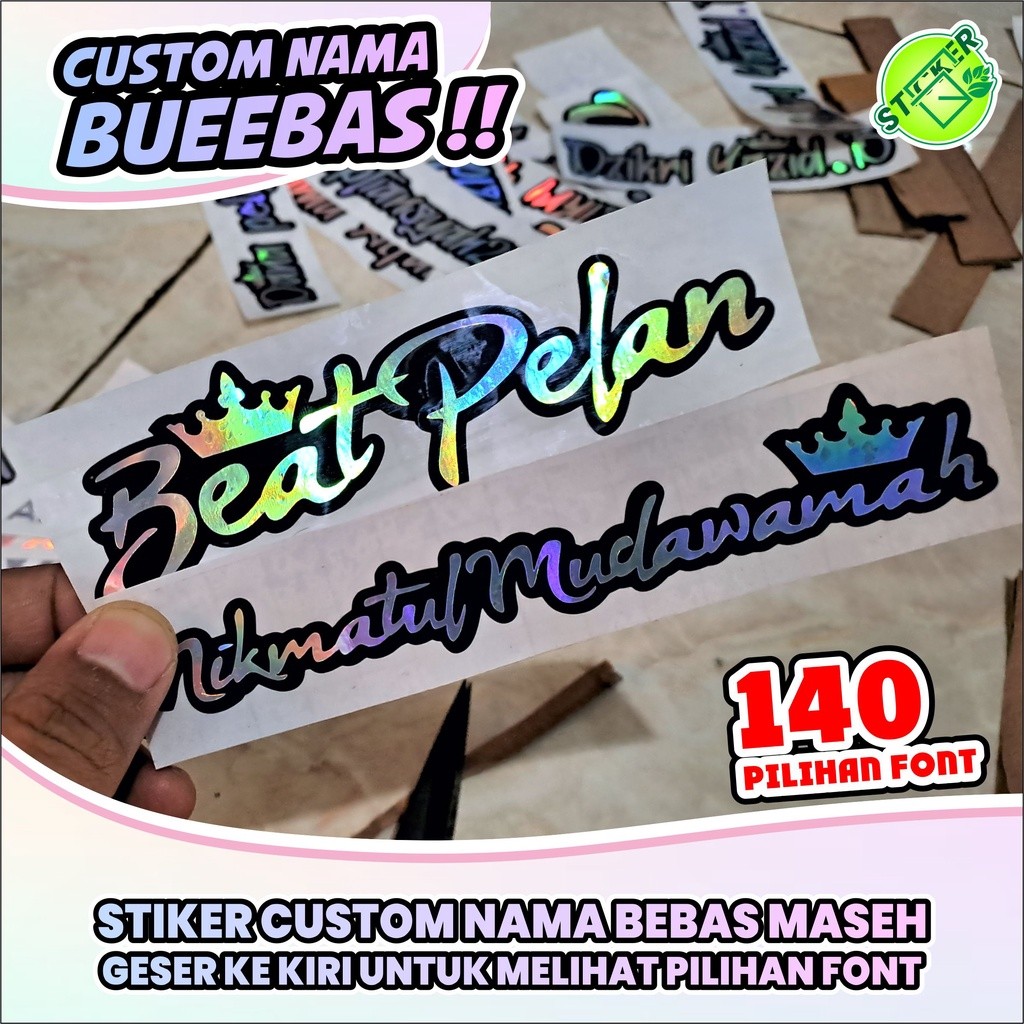 

STIKER CUSTOM NAMA BEBAS STIKER KASTEM NAMA