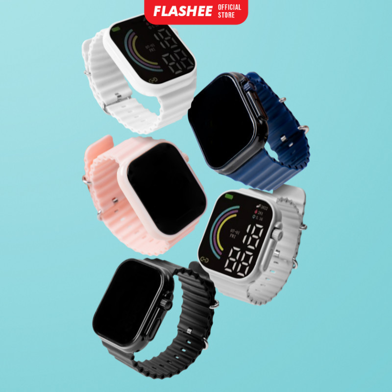 Jam Tangan Digital Unisex Strap Rubber Apple Watch Ultra Jam Tangan Couple