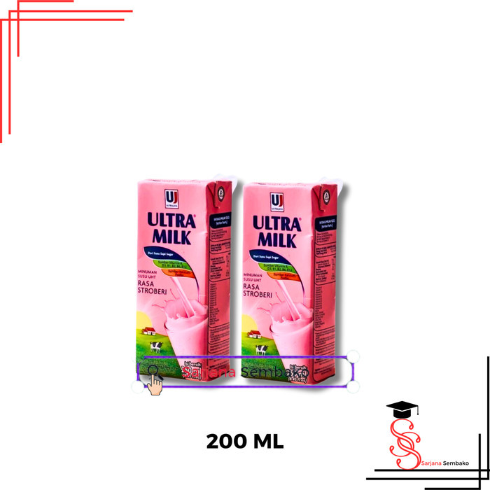 

Ultra Milk Strawberry Susu UHT - 200ml