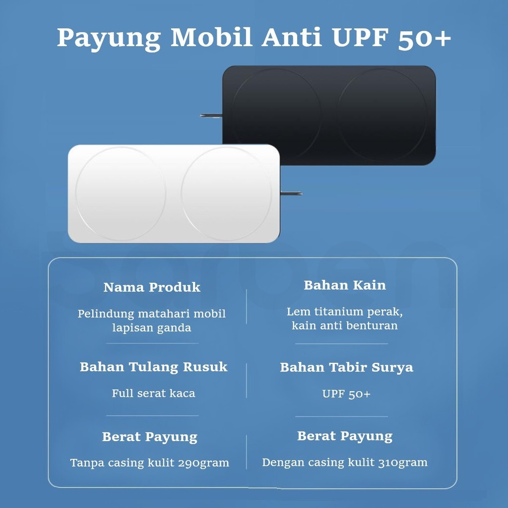 Wemee - Payung Mobil Lipat - Payung Mobil Anti UV - Payung Mobil Anti Panas