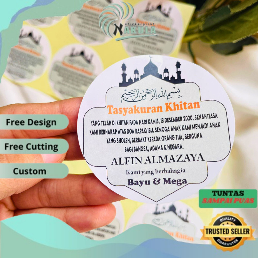 

NKL 7-11 STIKER TASYAKURAN KHITAN / SYUKURAN KHITAN / WALIMATUL KHITAN