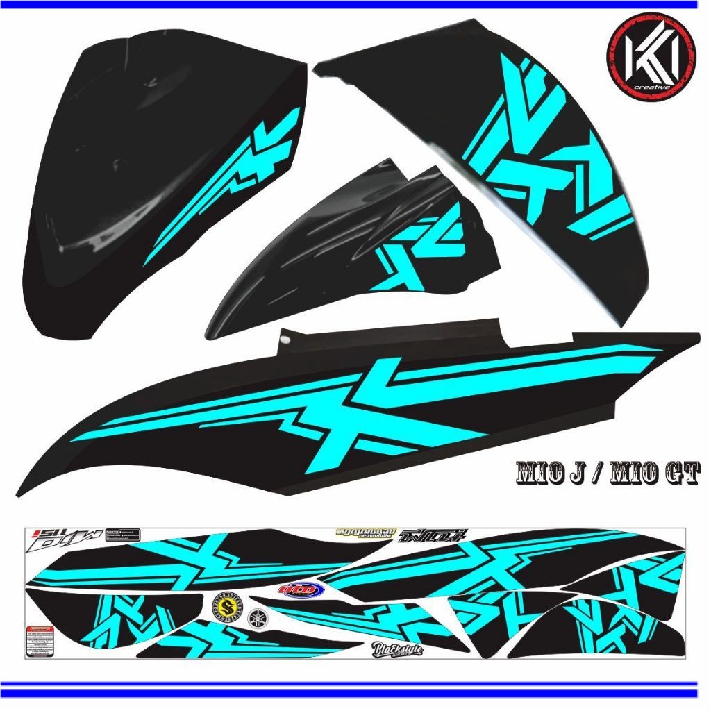 STICKER STRIPING NEW VARIASI SIMPEL VARIASI MOTOR MIOJ/GT LIST NEW SIMPEL DAN ELEGAN POLRT SIMPEL ST