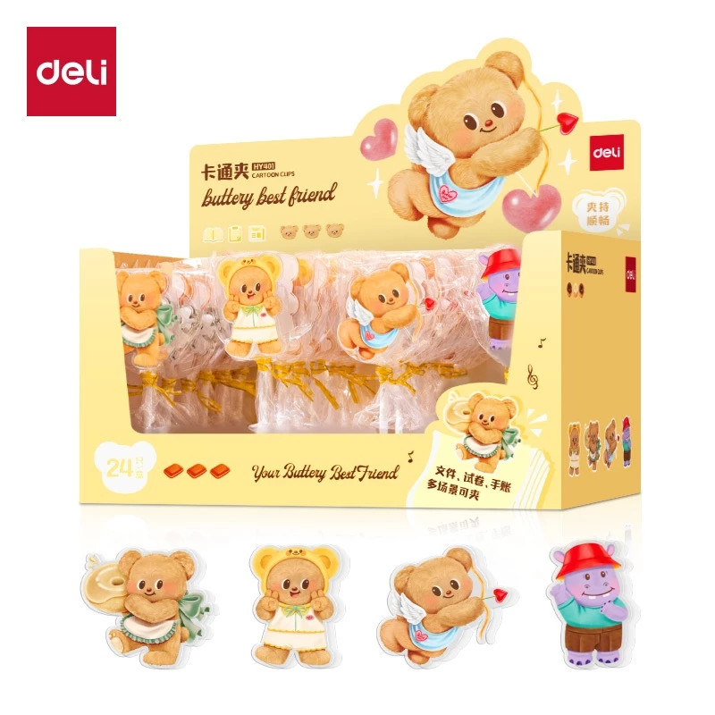 

Deli x Butterbear | Klip Binder / Penjepit Kertas Motif Karakter | HY401