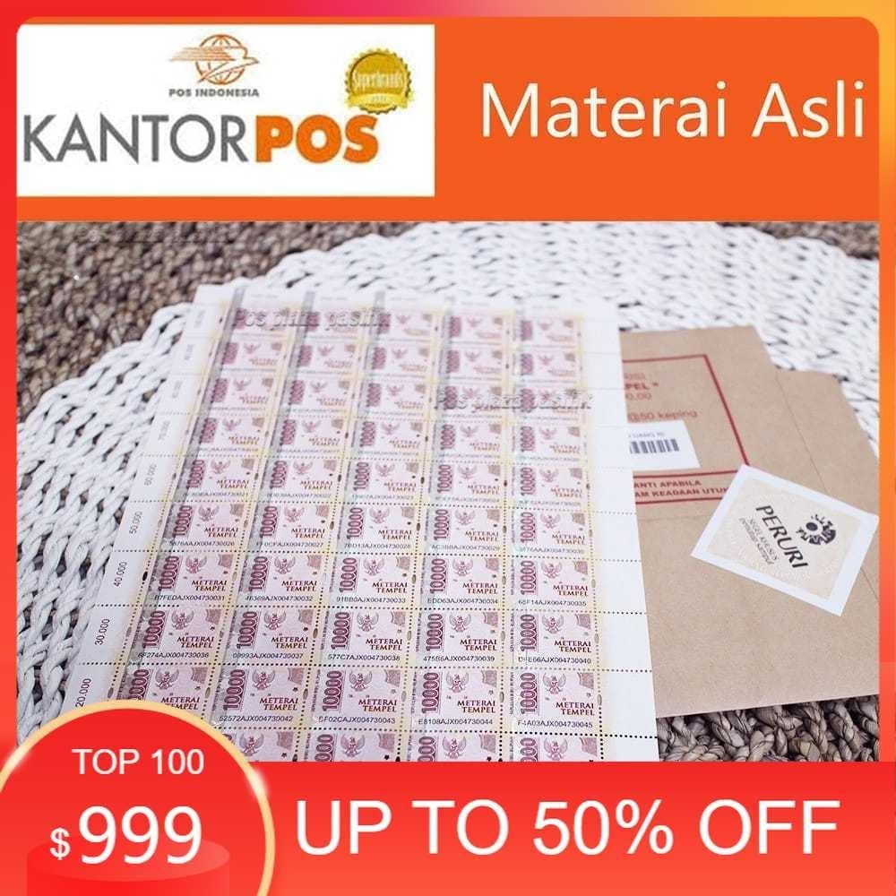 

Materai 10000 Asli Pos Indonesia Meterai Matrai Perangko 10 pcs
