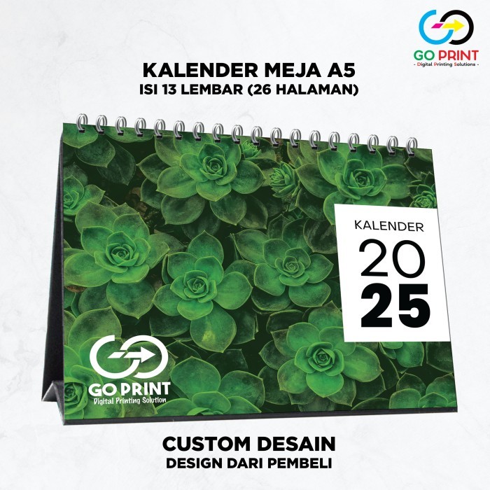 

ANDM Cetak Kalender Meja Duduk Custom A5 - 13 lbr - 26 Halaman - Tanpa Laminasi