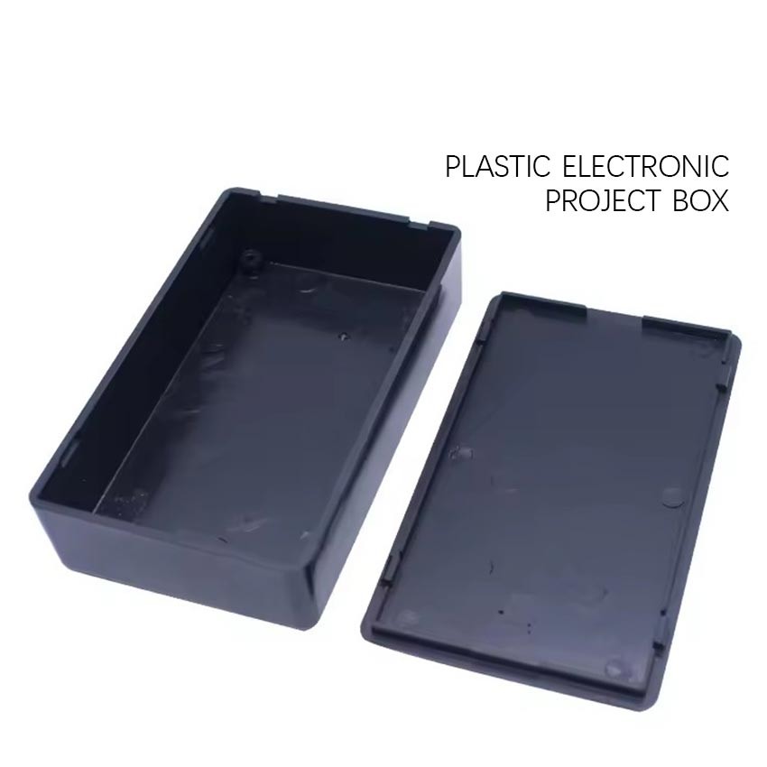 Box Project Elektronik Kotak Box Hitam Ukuran 100*60*25 Mm / Tempat Rakit Kompnen Elektronik Diy