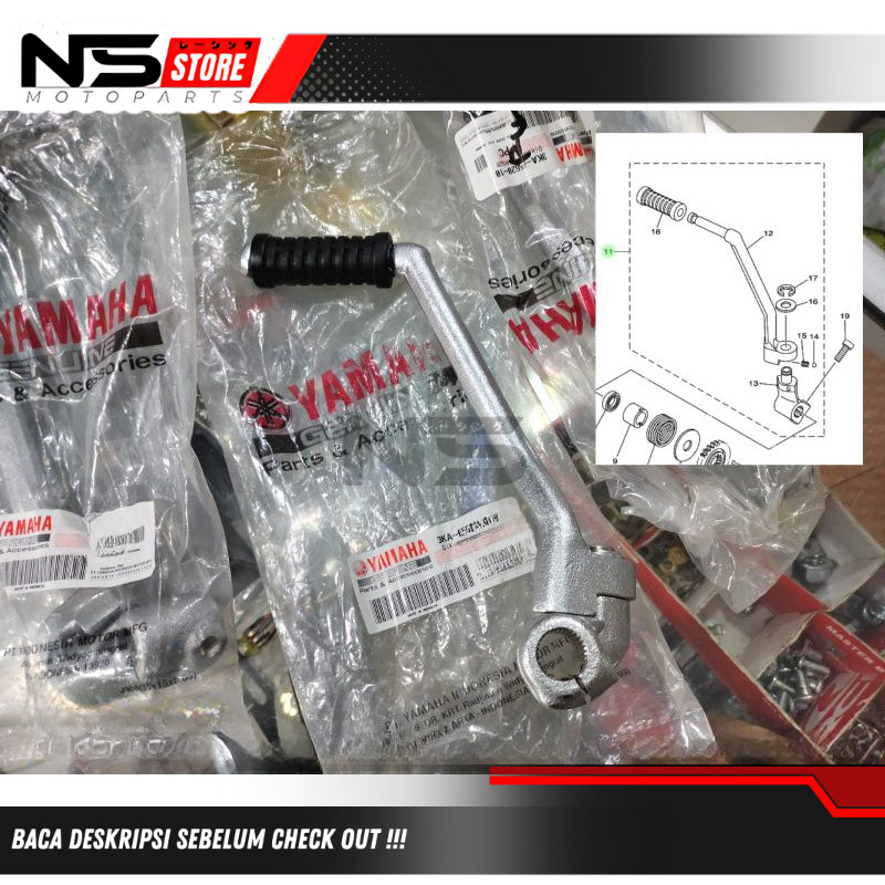 Pedal ENGKOL RX KING selahan RX KING engkol rx king new peredam Original yamaha 3KA-E5620-10
