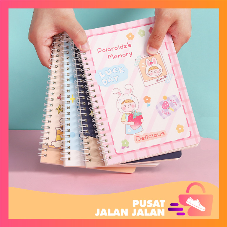 

PJJ - S5908 Notebook Ring Motif Random A5 / Buku Tulis Sekolah Isi 60 Lembar / Buku Catatan / Buku Diary / Buku Tulis Random
