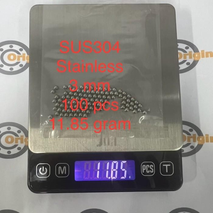 

Steel ball 3 mm JAPAN 3 mili hrga 100 pcs - STAINLES SUS304 BARU