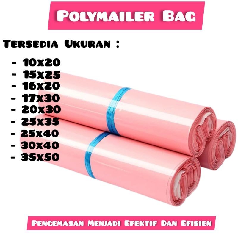 

DRIO Polymailer Bag Plastik Online Shop/Plastik Packing/Plastik Polymailer Pink Ungu