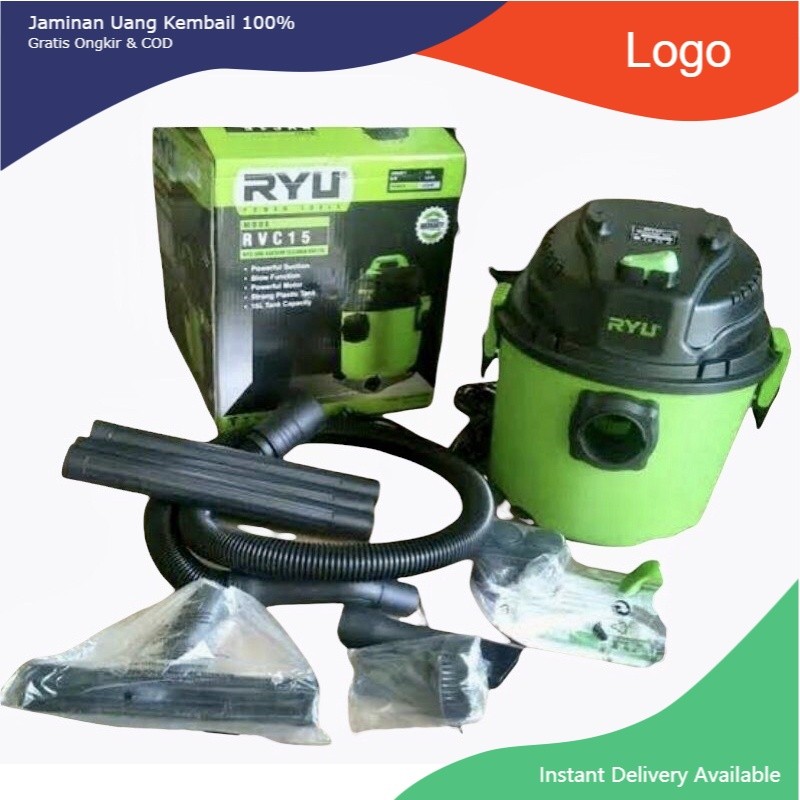 RYU VAKUM VACUM CLEANER RYU PENYEDOT DEBU RVC 15 LITER BASAH DAN KERING