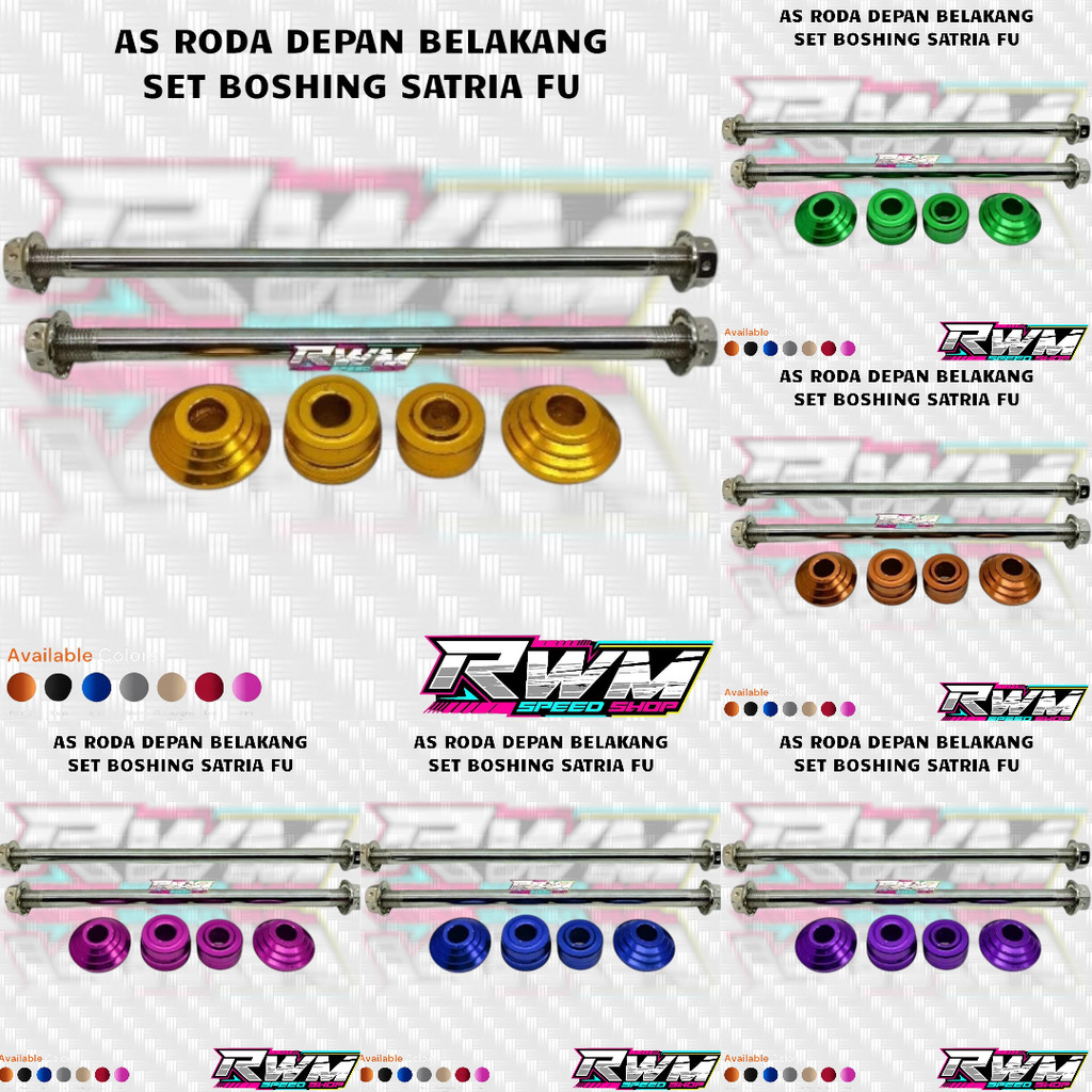 As Roda Depan Belakang Suzuki Satria Fu Motif Probolt Set Boshing Tromol Depan Belakang
