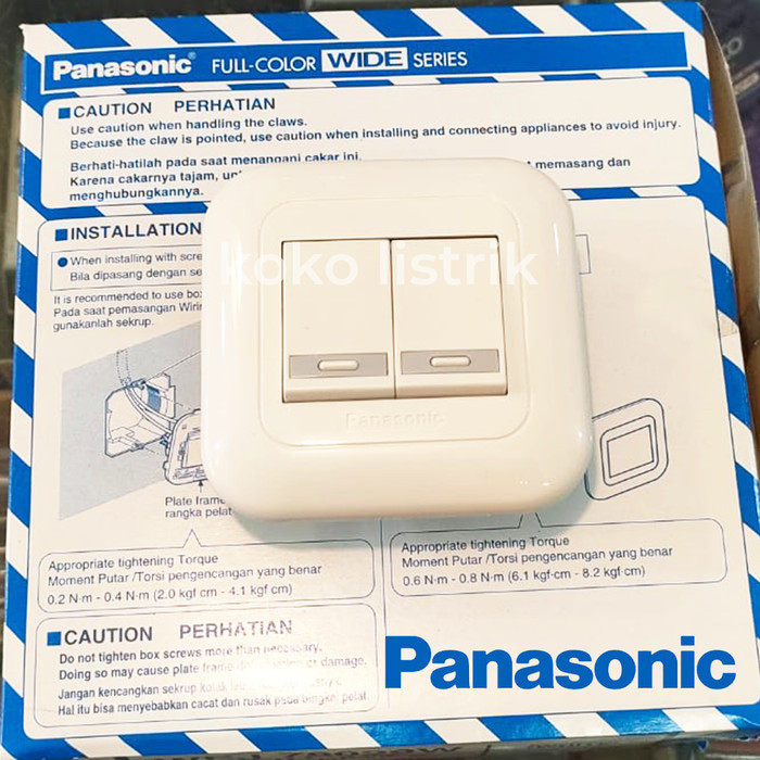 Saklar Seri Panasonic 2 Gang Saklar Double Inbow Tanam