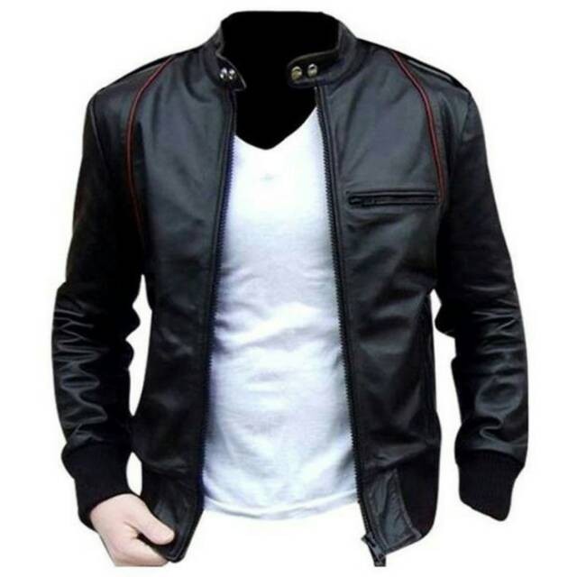 Promo Jaket ariel piterpan / jaket ariel noah / jaket kulit 2SK /  bomber / jaket terlaris [Black / 