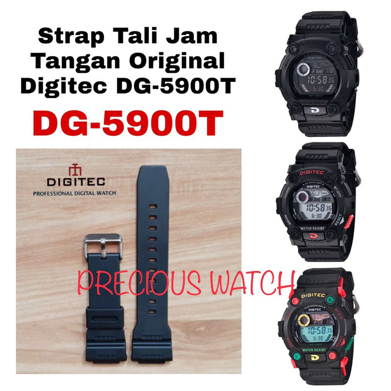 Strap Tali Jam Tangan Rubber Original Digitec DG 5900 DG5900 DG-5900T DG 5900T Tali Digitec 5900 dig