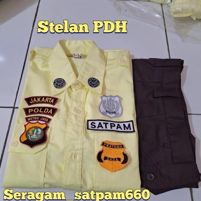 MSSASHOP Seragam Satpam Security PDH dan PDL Cream terbaru 2024 seragam security pdl pdh bahan tebal