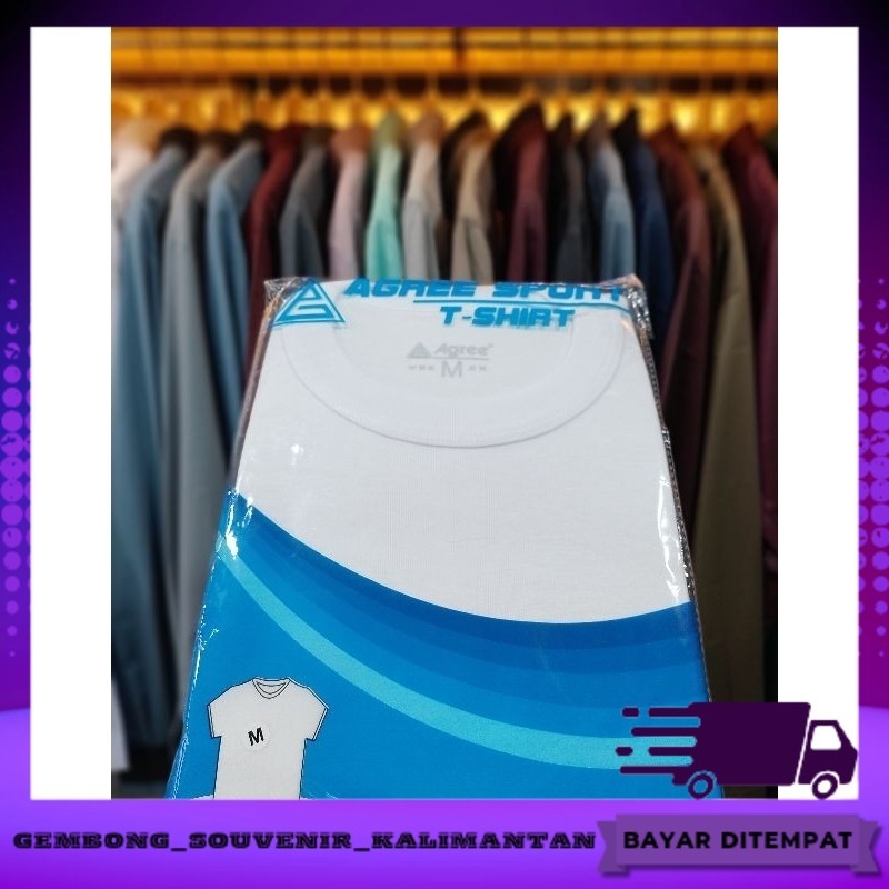 AGREE KAOS PAKAIAN DALAM T-SHIRT | oblong pria | agree sport SGSA006 | ORIGINAL |
