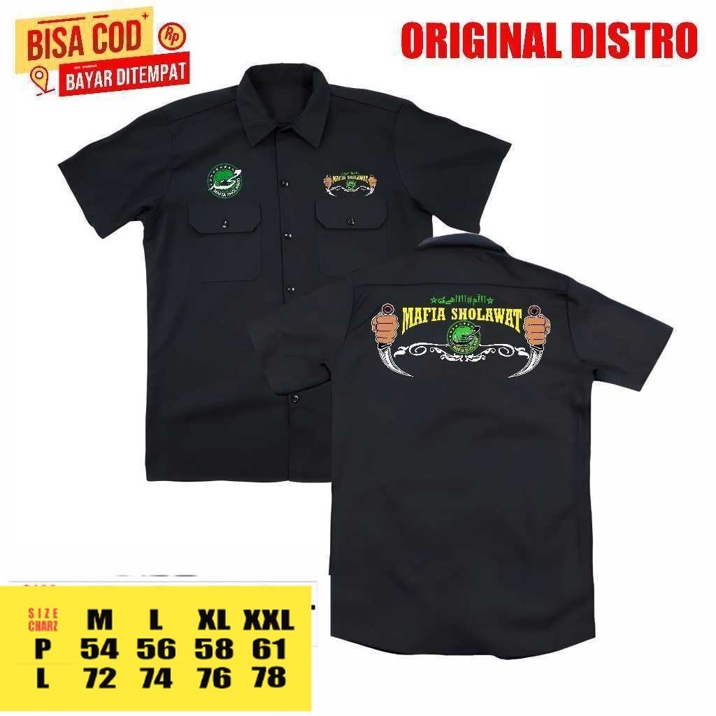 kemeja pendek MAFIA SHOLAWAT model terbaru distro - kemeja pendek casual MAFIS -ABAH ALI GONDRONG te
