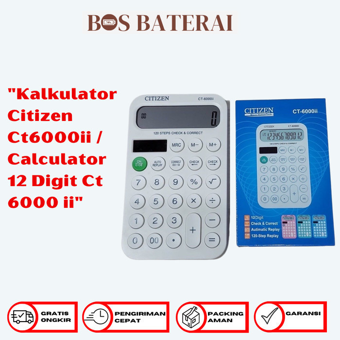 

Kalkulator Citizen Ct6000ii / Calculator 12 Digit Ct 6000 ii