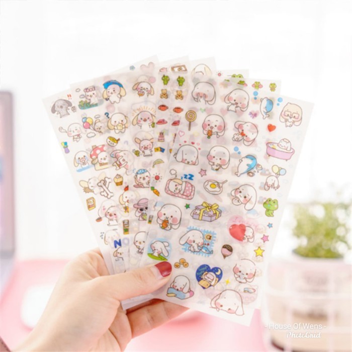 

HAPPY PUPPY DECO STICKERS - STICKER DECO LUCU ISI 6