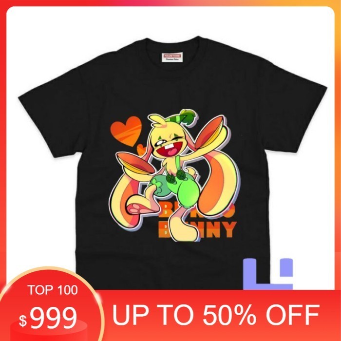 572 BAJU ANAK KAOS ANAK CUSTOM BUNZO BUNNY POPPY PLAYTIME - Hitam, S