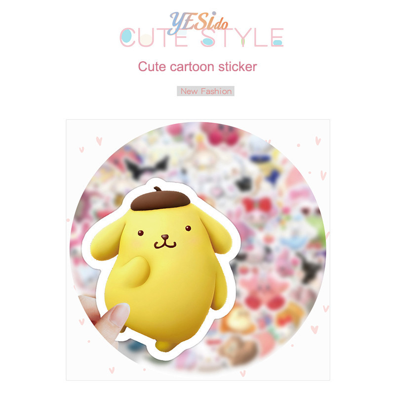 

COD✨ Stiker Sanrio Lucu Stiker Kartun 3D Cangkir Air Stiker Tahan Air-YES