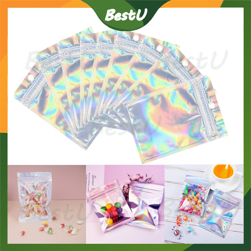 

Ziplock Hologram Foil/Klip Packaging Bungkus /Aksesoris Klip Zipper Ziplock Bening Tebal/bungkus makanan sachet saset bumbu/Platik Klip Kemasan Aksesoris