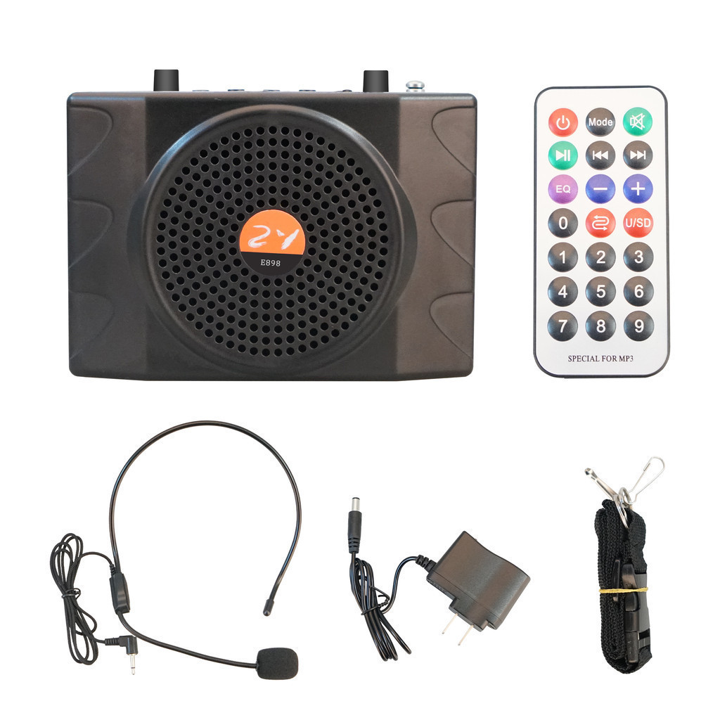 Speaker mic karaoke suara jernih Pinggang waistband  Mini Pa Amplifier mikrofon Bluetooth Portable P