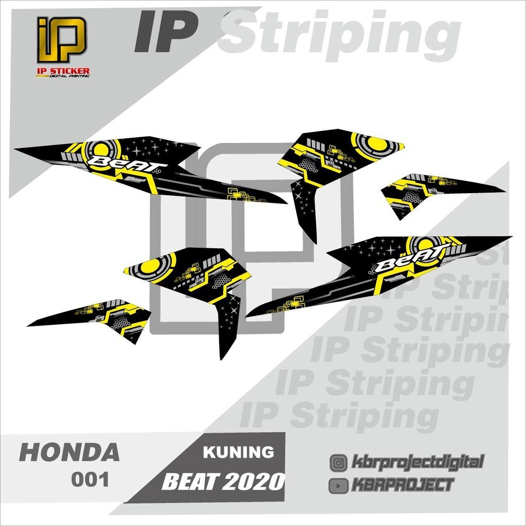 (COD) BEAT DELUXE 2020 001 STIKER MOTOR STICKER STRIPING LIST VARIASI HONDA STRIPING RACING MODIFIKA