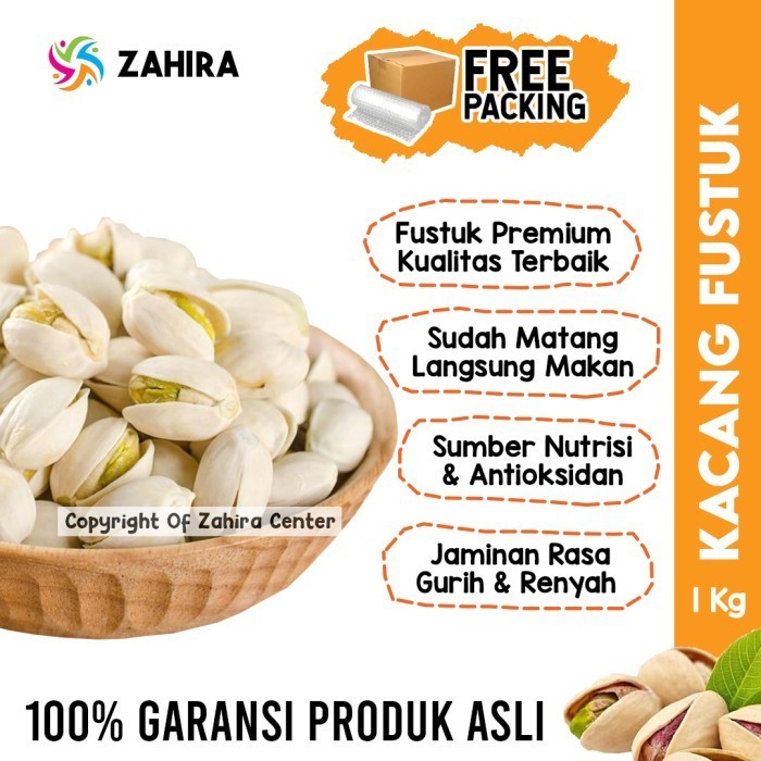 

VNSS Kacang Fustuk 1KG Pistachio Khas Arab Saudi Almond Mede Oleh-oleh Haji