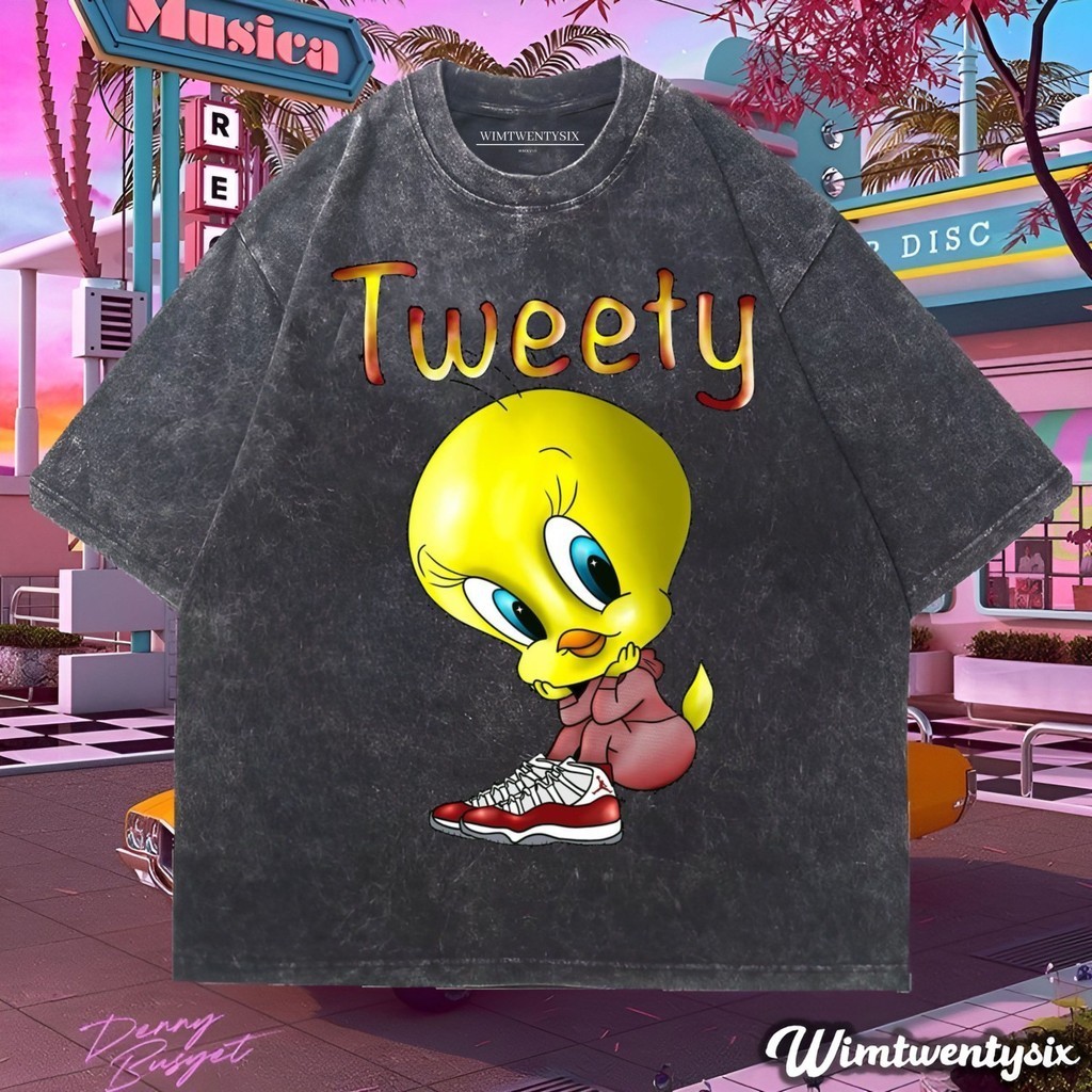 Wimtwentysix “tweety hangout” kaos oversized washing | vintage tee