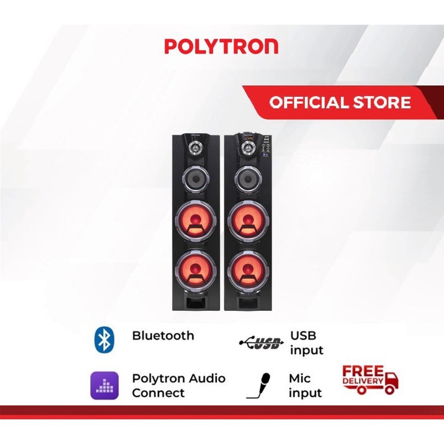 Polytron Speaker Aktif 8" Bluetooth USB Mic PAS 8FF22 Light Super Bass